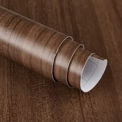 【迅速発送】Boobest マスキングテープ 茶色 壁紙シール 60cm幅 高さ9m 木目 壁紙 厚手 防水 耐熱 リメイクシート 模様替えシート テーブル 家具 リフォーム用 部屋 DIY カッティングシート 防カビ 表面エンボス加工 和風 クルミ 天井壁紙