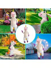 ユニコーン インフレータブル コスチューム 大人用 子供用 レインボー ハロウィンコスチューム レディース メンズ 大人用 カーニバル マスコット プリム クリスマス コスプレ