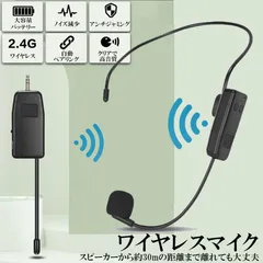ワイヤレスマイク ヘッドセット 無線 2.4G 無線マイク ヘッドセットマイク 耳掛式 拡声 録音マイク スマホ用 路線バス運転手用マイク ハンズフリーマイク 自動ペアのサムネイル