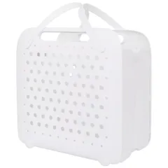 ☆ ホワイト ☆ バスケット nahe010 ランドリーバスケット 折りたたみ 自立 洗濯カゴ ランドリーバッグ 洗濯 ランドリー ボックス バスケット 洗濯物 かご カゴ ランドリー収納 大容量 スリム 取っ手付き プラスチック 脱衣所 洗面所 おもちゃ収納