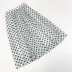 33g23 《美品》 Rene ルネ ドット柄 フレアスカート 36 ホワイト ブラック Dot Skirt ボトムス 日本製 女性服のサムネイル