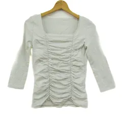 クードシャンス カットソー シャツ トップス 七分袖 ギャザー ラメ 日本製 レディース 38サイズ ライトグレー COUP DE CHANCE 【中古】