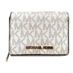 マイケルコース MK柄 ホワイト 3つ折り財布 レディース