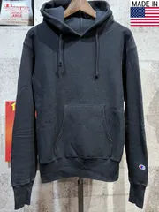 USA製 赤単タグ チャンピオン リバースウィーブ プルオーバー パーカー L ブラック C5-U101 米国製 赤タグ