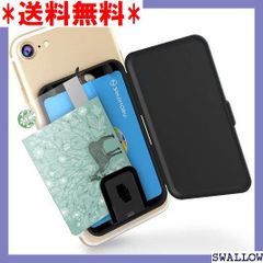 SF1 Sinjimoru 貼り付け型スマホカードケース、An 入れ 携帯ステッカーポケット。Card Zip ブラック 976