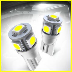 Marsauto T10 LED ポジションランプ DC12V車用 無極性 ナンバー灯 ルームランプ 6000K 車検対応 3030SMD LEDチップ トランクライト キャンセラー内蔵 led 車 スモールランプ 360度配光レンズ 50000時間寿命 T1
