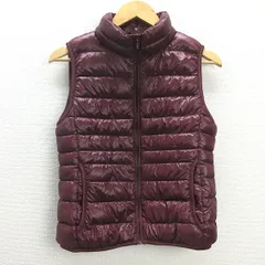 U■ユニクロ/UNIQLO ウルトラライトダウンベスト【S】赤系/LADIES/f4【中古】■
