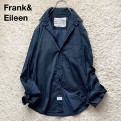 フランク&アイリーン】長袖シャツ スキッパー リネン100 黒 L相当 