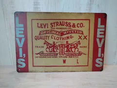 LEVI'S ティン 看板 A4 ブリキ ガレージ インテリア ディスプレイ アメリカン雑貨