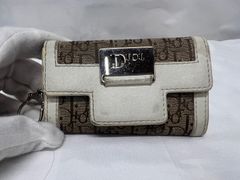 Dior ピンクベージュレザーキーケース - メルカリ