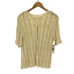エスカーダ ESCADA イタリア製 レーヨン フリンジ S/S トップス レディース EUR：40 のサムネイル