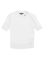 ARMANI EXCHANGE (アルマーニ エクスチェンジ ) ネックロゴ シースルー 半袖 ニットシャツ