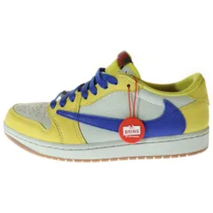 NIKE (ナイキ) ×TRAVIS SCOTT WMNS AIR JORDAN 1 RETRO LOW OG CANAR DZ4137-700 トラヴィススコット ウィメンズ エアジョーダン1 カナリー ローカットスニーカー US11/28cm