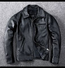 最上級*ナッパ 本革 レザージャケット ライダース バイクウェア ライダー 革ジャン 牛革 メンズ バイクジャケット 超豪華 細身 S~5XL