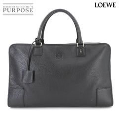 未使用 展示品 ロエベ LOEWE アマソナ 44 ボストン バッグ レザー ブラック 352.38LA02 シルバー 金具 Amazona 90285193
