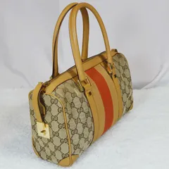 GUCCI シェリーライン GG キャンバス ベージュ ミニボストンバッグ