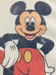 Disney ディズニー MICKEY MOUSE Walt Disney TDR MOVIE 映画 アニメ ゲーム ANIME GAME リンガーTシャツ T-Shirt メンズ US古着 アメリカ古着 フェード Vintage 古着感 かわいい