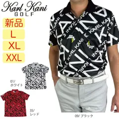 【新品・未使用】L・XL・XXLサイズ カールカナイゴルフ ドライメッシュ バイアスロゴ 総柄ポロシャツ 232KG1203 大きいサイズ 半袖ポロシャツ メンズ ゴルフウエア ドライ 吸水速乾 Karl Kani GOLF