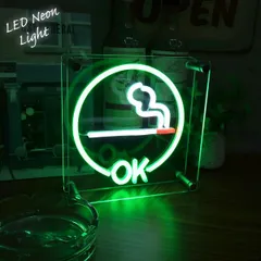 LEDネオンサイン ネオン管風 居酒屋 喫煙 インテリア ライト LED ネオンサイン 看板 サインボード 光る 光る看板 ネオン 部屋 玄関 NK-63