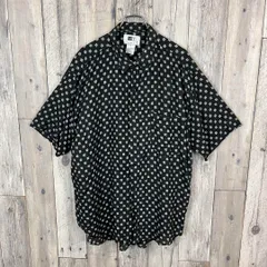 MT COLLECTION シルク 総柄 半袖 ドレス シャツ XL