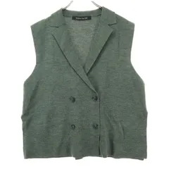 美品 mizuiro ind ミズイロインド ノースリーブ ニットベスト グレー レディース 古着