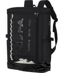 【特売】[AISFA] リュック メンズ リュックサック スクエア バックパック 防水17インチ PC ビジネス ラップトップバック USB充電ポート付き 30L アウトドア旅行防災 通勤 靴/弁当収納