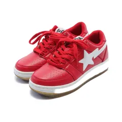アベイシングエイプ A BATHING APE スニーカー スニーカー レザー BAPE STA スニーカー レザー レッド ホワイト レディース Used Aのサムネイル