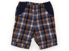  ファミリア familiar ハーフパンツ 80 男の子 ブルー×オレンジ×チェック 子供服 ベビー服 キッズ（1205099）