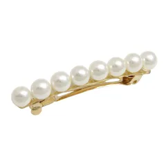 【特価商品】ヴァンテーヌ VINGTAINE バレッタ パール S シンプル オフィス ヘアアクセサリー 結婚式 2次会 卒業式 入学式 H-217 ゴールド
