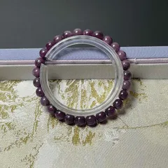 天然石★【ルビー】★ブレスレット 天然石  6.4-6.8mm ZB8249