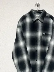 【CALTOP】USA製 オンブレチェックシャツ L キャルトップ シャドーチェック 古着