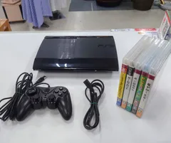 動作OK  PS3 CECH-4000C 500GB チャコール・ブラック ソフト5本セット