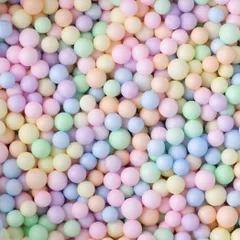 【数量限定】発泡スチロール球 発泡ビーズ パステルカラー 10g カラフル 手芸 緩衝材 プレゼント デコレーション (4～6mm)