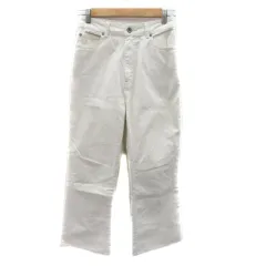 ジーナシス JEANASIS デニムパンツ ジーンズ ストレートパンツ 七分丈 無地 F 白 ホワイト /YK5