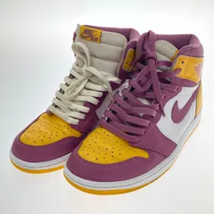 □□NIKE ナイキ AIR JORDAN 1 RETRO HIGH OG　スニーカー　26.5ｃｍ 555088-706 パープル×イエロー