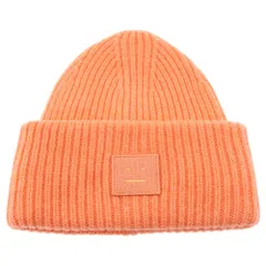 Acne Studios (アクネ ストゥディオズ) スモールフェイスパッチビーニー ニット帽 帽子 オレンジ FA-UX-HATS000063のサムネイル