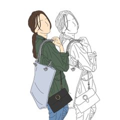 線画　オーダー　似顔絵　イラスト　アイコン