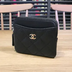 【新品未使用】シャネル マトラッセ ジップコインパース グレインドカーフ ブラック AP2061 ミニウォレット 黒 コンパクト財布 フラグメントケース 13454