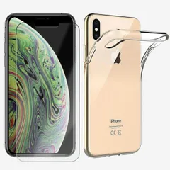 [C211F203] iPhone Xs Max ケース 衝撃吸収 2Dソフト保護フィルム + TPU素材 ソフト透明 クリア スマホケース アイフォンXsMax アイホンXsMAX カバー iPhoneXsMAX アイフォン ソフトケース 携帯ケース