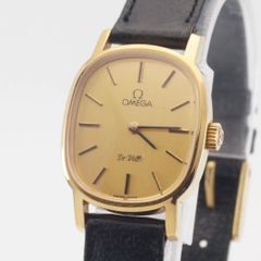 稼動品 ヴィンテージ オメガ Omega デビル De Ville 手巻き ゴールド文字盤 レディース腕時計 スイス製