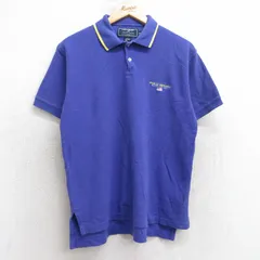 L/古着 ラルフローレン ポロスポーツ 半袖 ブランド ポロ シャツ メンズ ワンポイントロゴ コットン 紫 パープル 25aug05 中古 トップス