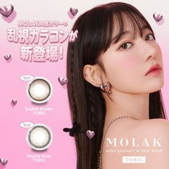 (正規取扱SHOP) カラコン モラク ワンデー トーリック UV 1箱10枚 乱視用 1日使い捨て 高含水55％ MOLAK 1day TORIC ナチュラル カラー コンタクト 度なし ±0.00