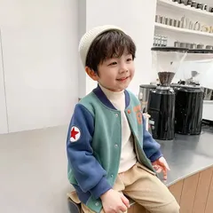 キッズ スタジャン スタジアムジャケット ボーイズ ジャンパー ジャケット ブルゾンジャンパーキッズ 裏起毛 子供服 秋 冬 厚手 新作 かっこいい アウター こども おしゃれ ジャンパー ブルゾン 上着 子ども服 100 110 120 130 140