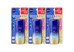 【３本セット】　ニベアUV ディープ プロテクト & ケア ジェル 80g SPF50+ / PA++++ 〈 予防美容(日やけによるシミ・そばかすを防ぐ)ができる美容ケアUV 〉 配送種別：MR