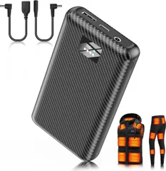 電熱ベスト バッテリー DC7.4V高出力 モバイルバッテリー 30000mAh 大容量 ヒーターベスト 専用電池 USB to DC3.8mm&DC3.8mm to 4.0mmケーブル付き