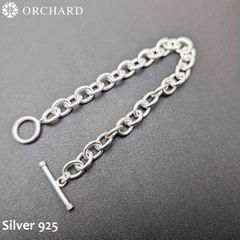 シルバー925 アンカーチェーン ブレスレット 22cm 高級ジュエリー メンズ レディース