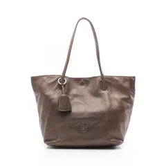 ロエベ LOEWE トートバッグ アナグラム ブラウン レザー トートバッグ レディース Used B