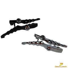 ドラッグスター400 スカル ブレーキ クラッチレバーセット スタンダードモデル用 / 左右セット / ヤマハ / カスタム 【シルバー・ブラック】c001