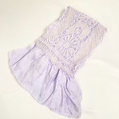 帯揚げ　薄紫　中抜き絞り