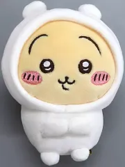 【中古】キーホルダー ナガノのくまを被ったうさぎ 持ちますマスコット 「ナガノのくま×ちいかわ なんか小さくてかわいいやつ」
